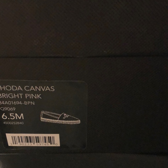 Coach Rhoda Canvas Bright Pink Canvas Espadrille - Picture 7 of 7